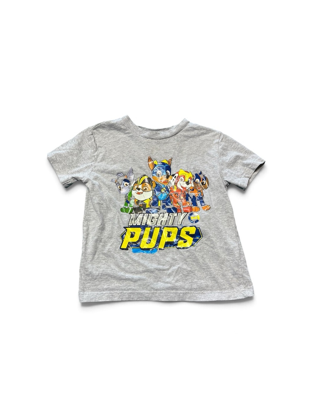 🐾 Paw Patrol Mighty Pups Grey Boys Graphic Tee - Kids Shirts & Tops